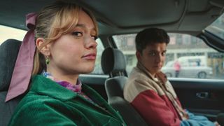 Aimee and Otis in the car in Sex Education season 4 episode 4