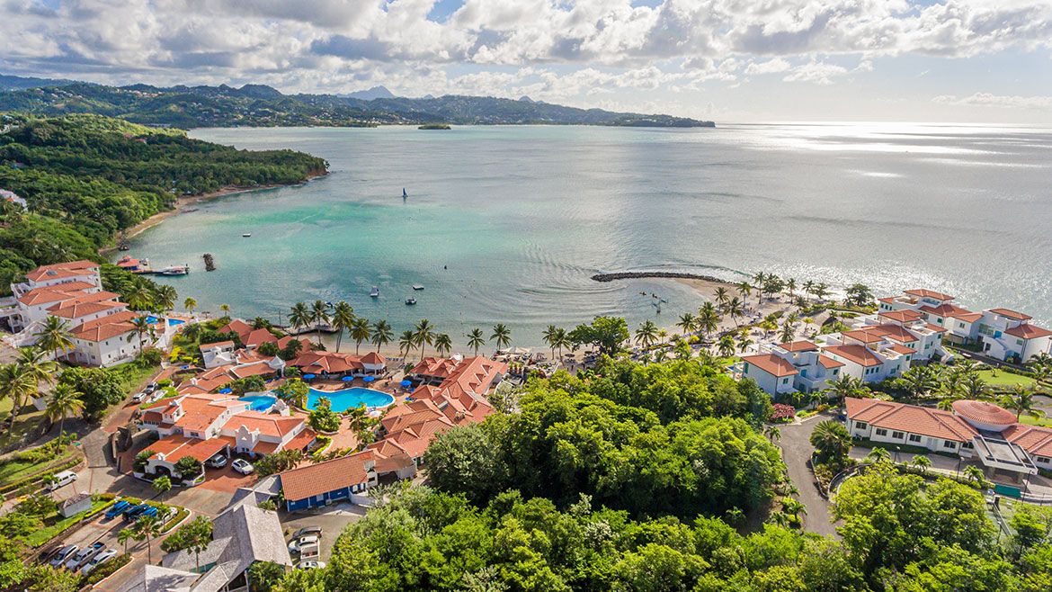 Aerial shot of Windjammer Landing