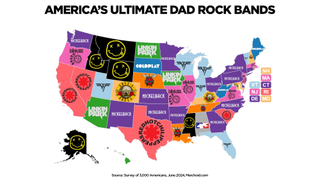 Merchoid 'dad rock' map 2024
