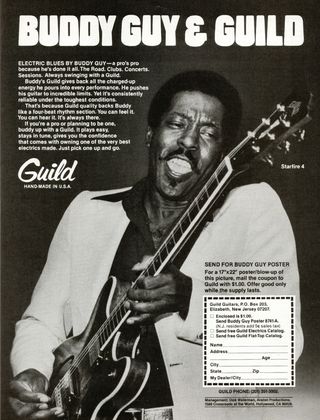 Buddy Guy advertisement for the Guild Starfire IV