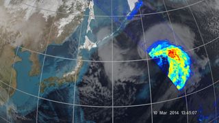 Extra-Tropical Cyclone East of Japan's Honshu Island