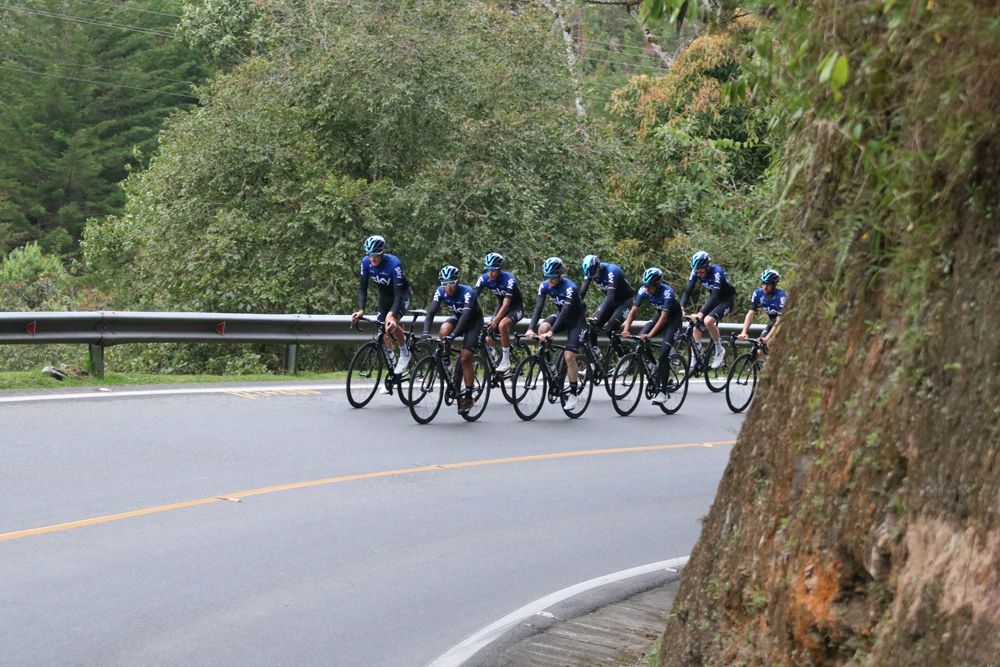 Team Sky training in Colombia