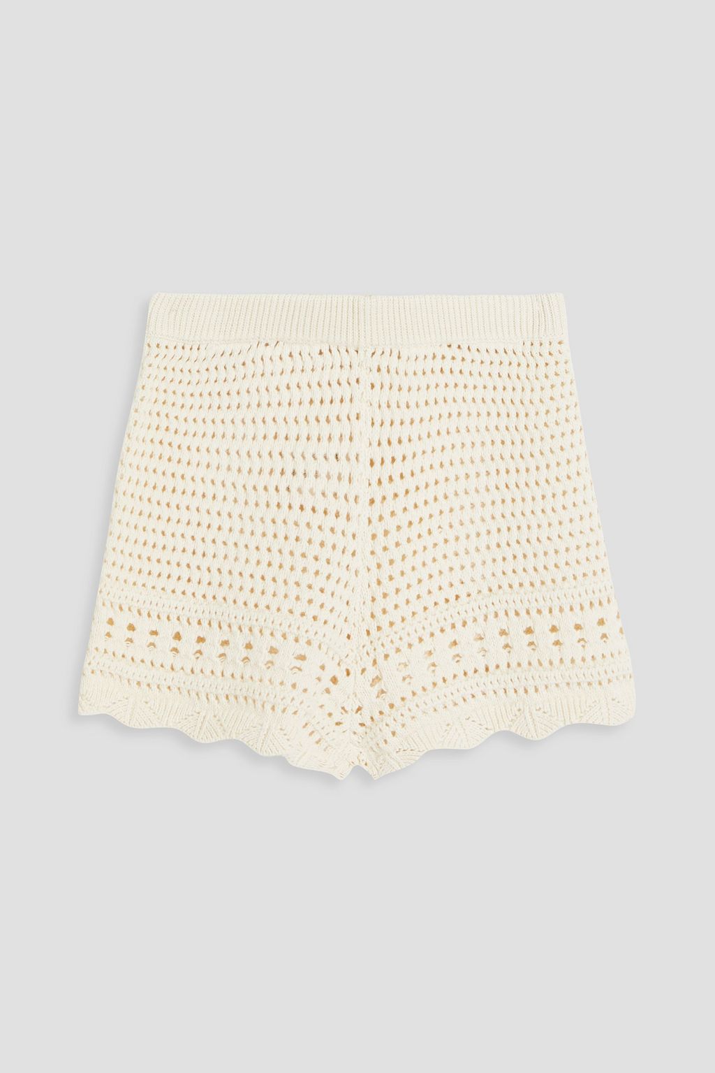 The Nolan Crocheted Cotton Shorts
