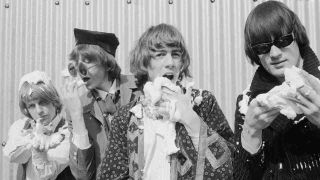 Canterbury Scene band Soft Machine eating cream buns in 1967