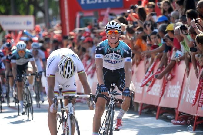 Zdenek Stybar (Omega Pharma-QuickStep) knows he's won the photo-finish