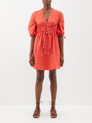Donrine Cotton-Blend Mini Dress
