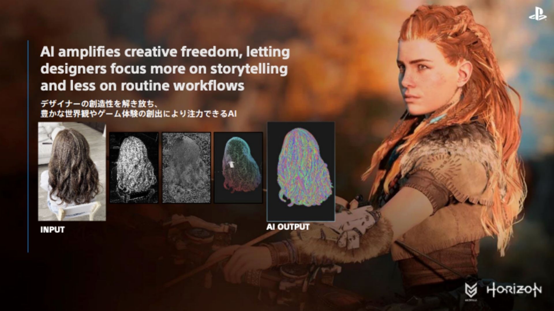 Screenshot from Sony's financial earnings report, showing uses of AI in games