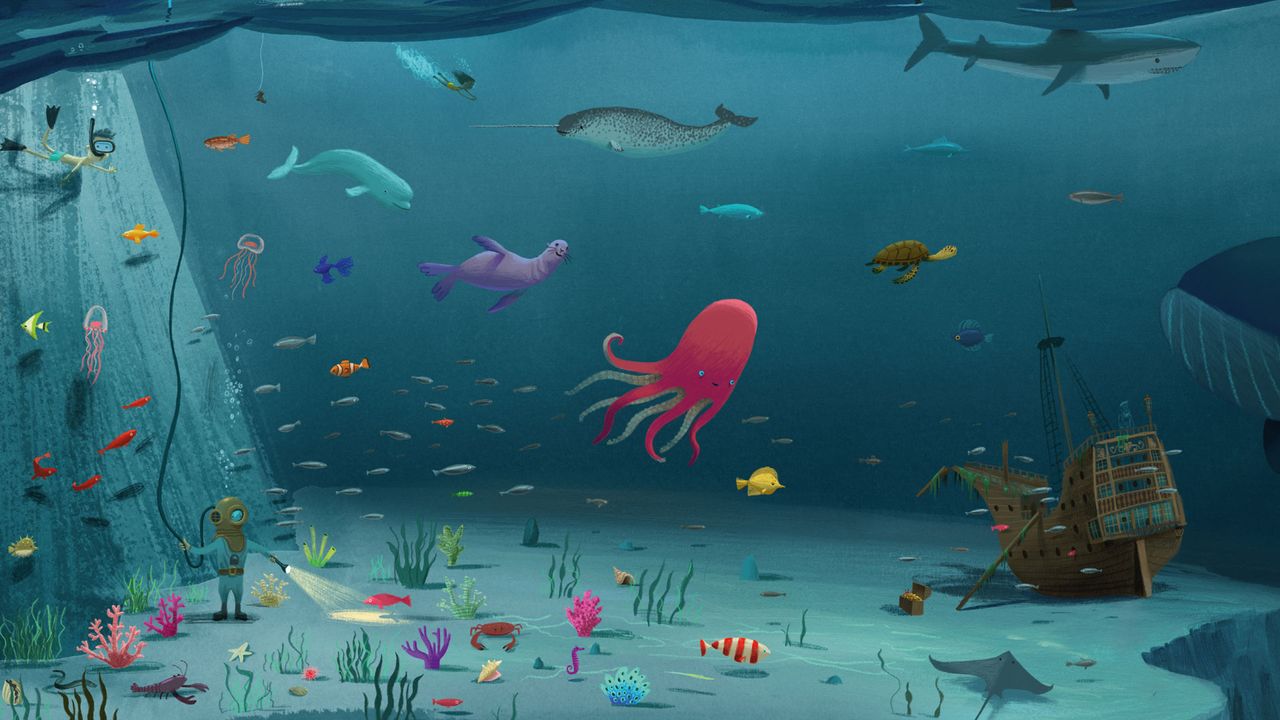 "Why don't I do a fish-mas tree?" Oliver Jeffers on his charming new project for Apple