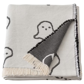 A cotton ghost print blanket