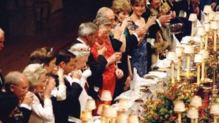 The Queen at a state banquet