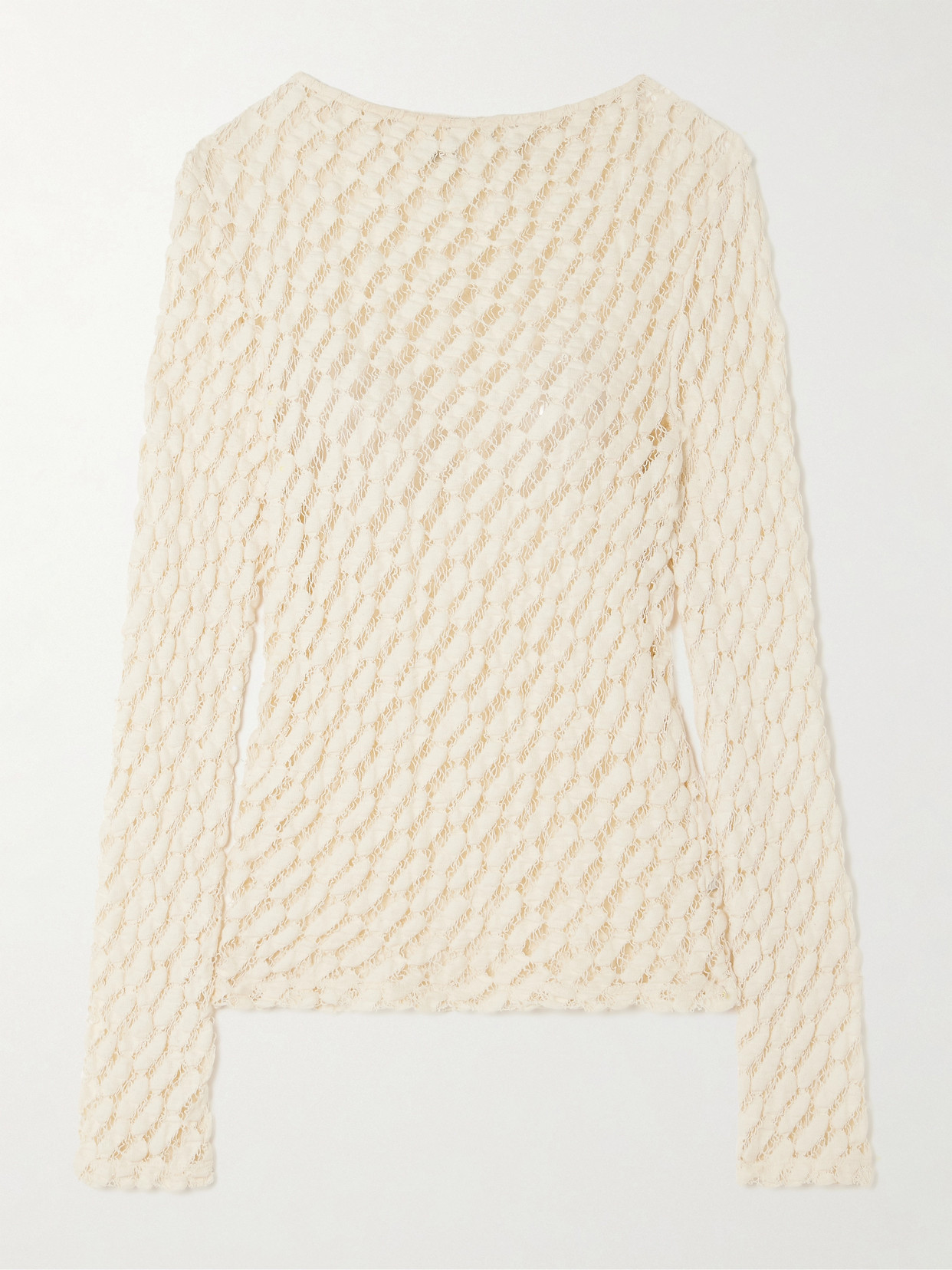 Crocheted Cotton-Blend Top