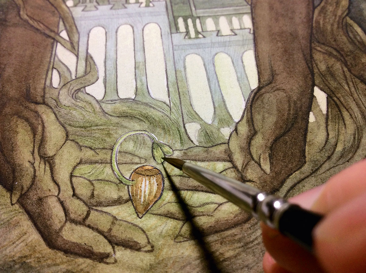 With a dry brush technique you can bring some energy to your painting