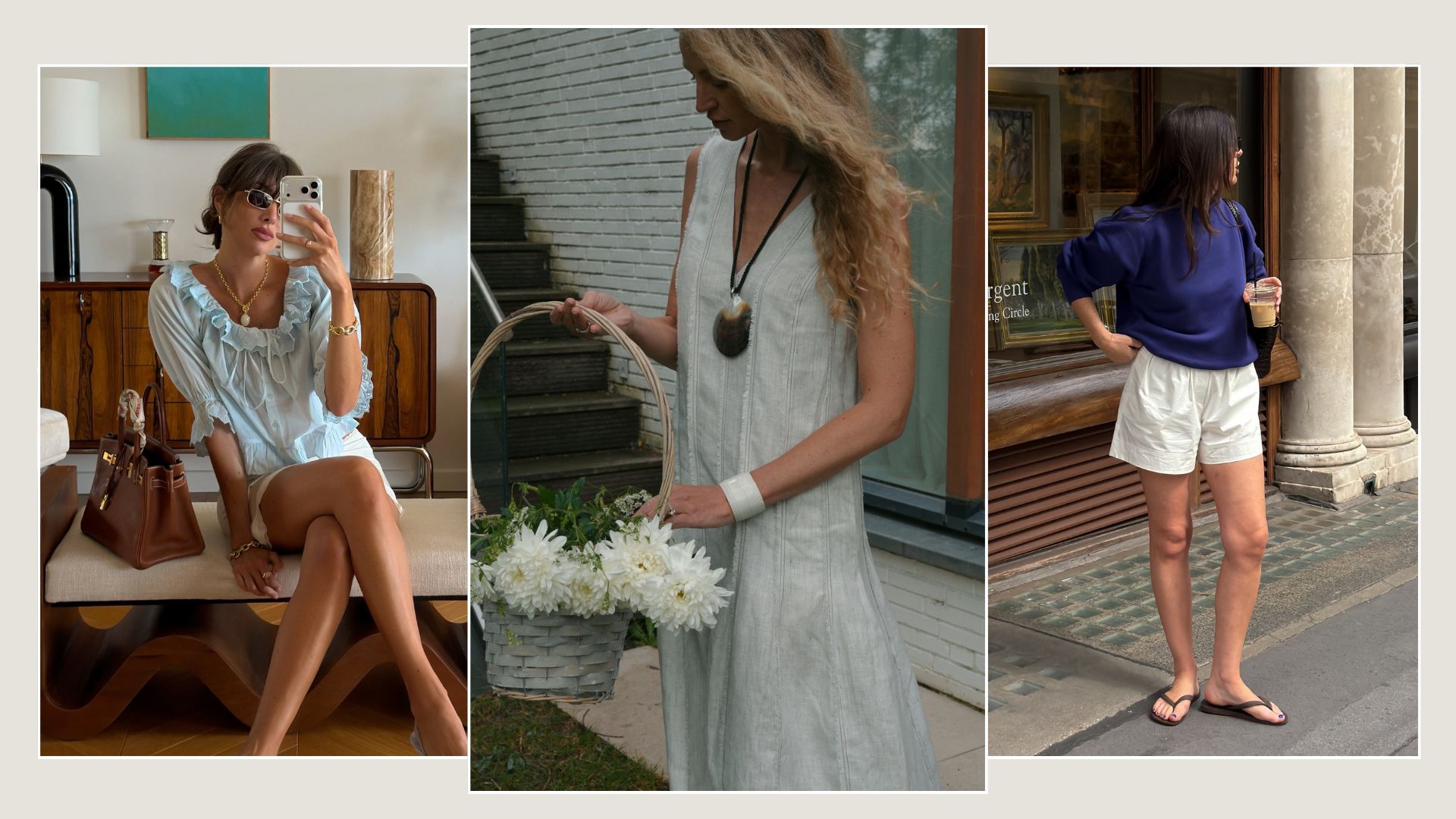 Women wears COS, H&amp;M and Zara summer staples