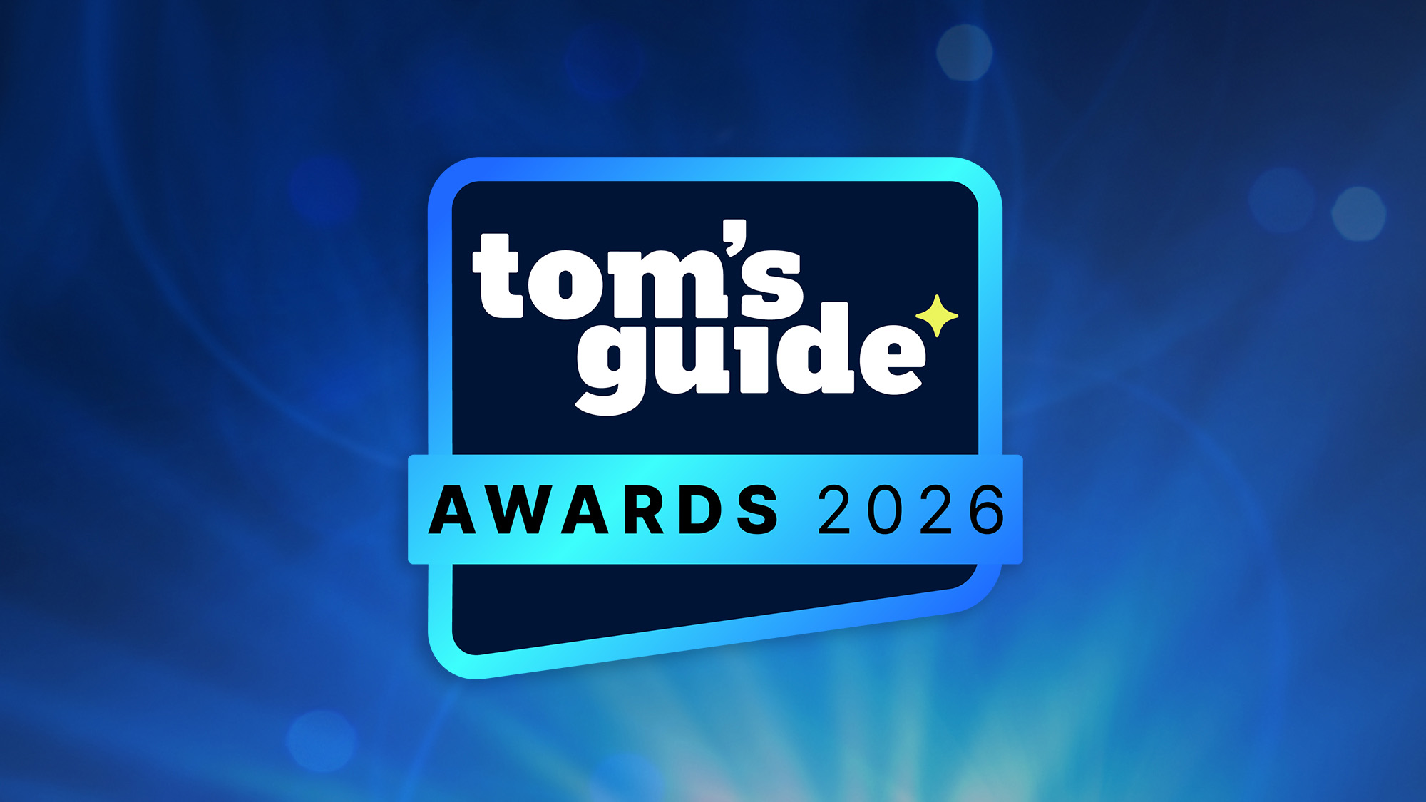 Tom's Guide Awards 2026 logo on a glowing blue background