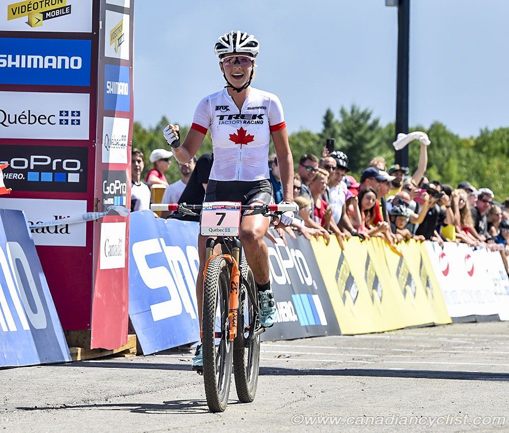 Emily Batty (Trek Factory Racing XC) finishing 3rd