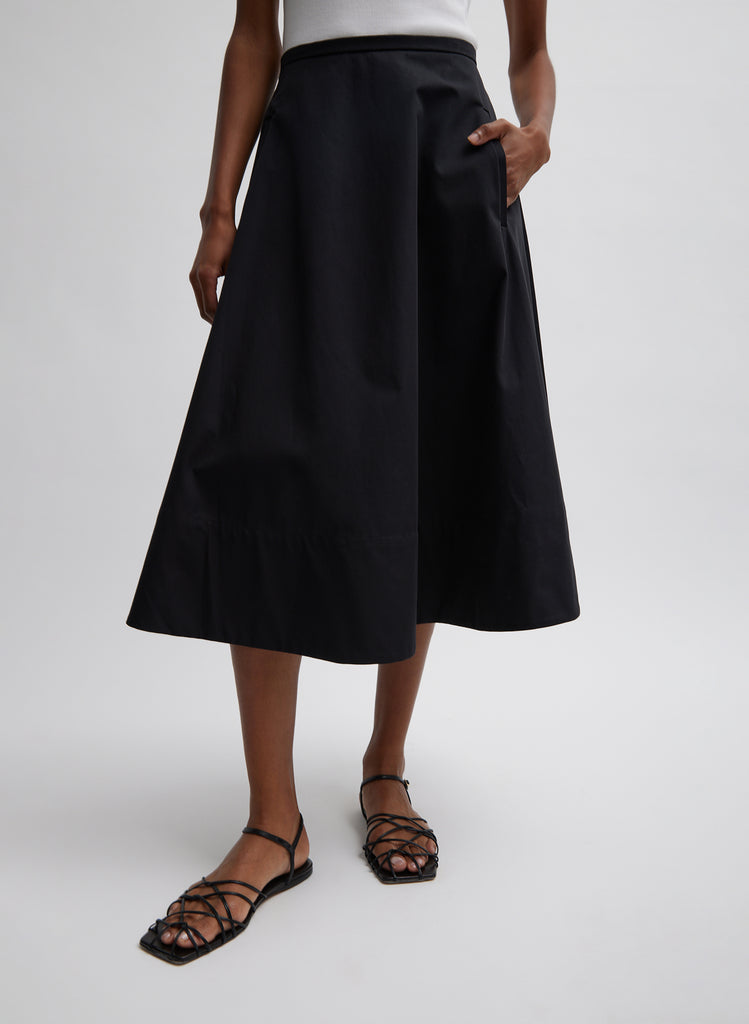 Bonded Luxe Twill Circle Skirt