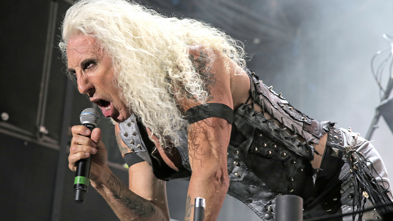 A picture of Dee Snider during Twisted Sister&#039;s headline slot at Bloodstock 2016