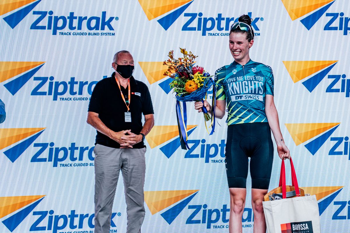 Emily Watts won the opening stage of the Santos Festival of Cycling