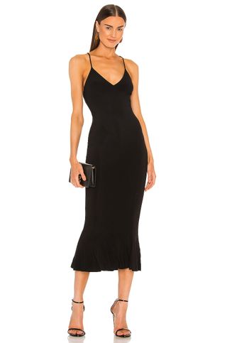 X Revolve Slip Fishtail Dress