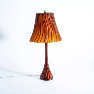 pleated glass table lamp