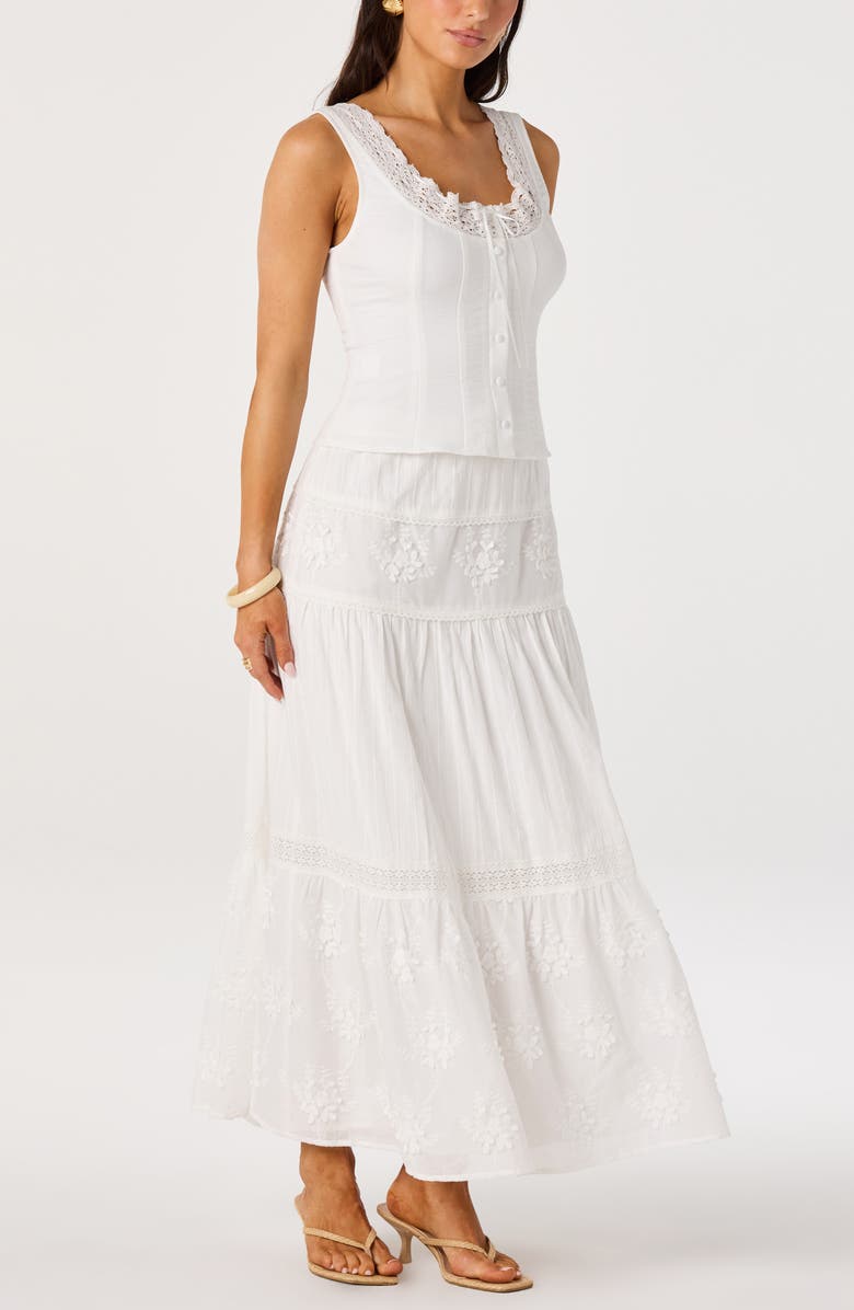Victoria Lace Trim Sleeveless Top