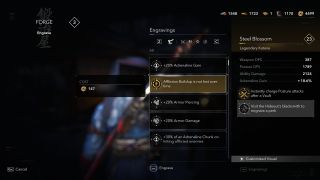 Assassin's Creed Shadows upgrade weapons armour - A katana in the engraving menu.