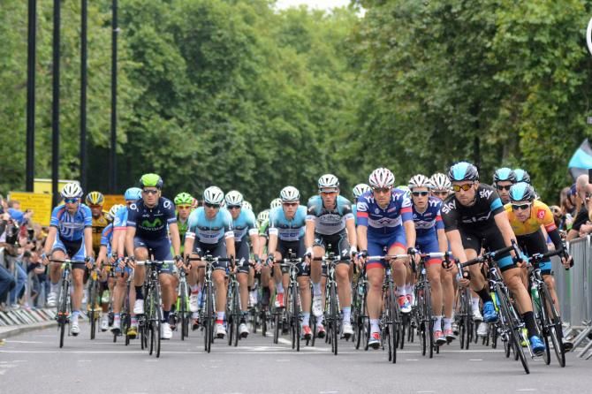 Bernhard Eisel on the front again for team Sky