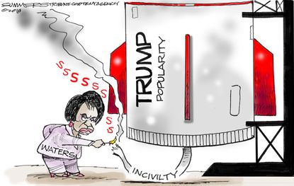 Political cartoon U.S. Maxine Waters Trump incivility