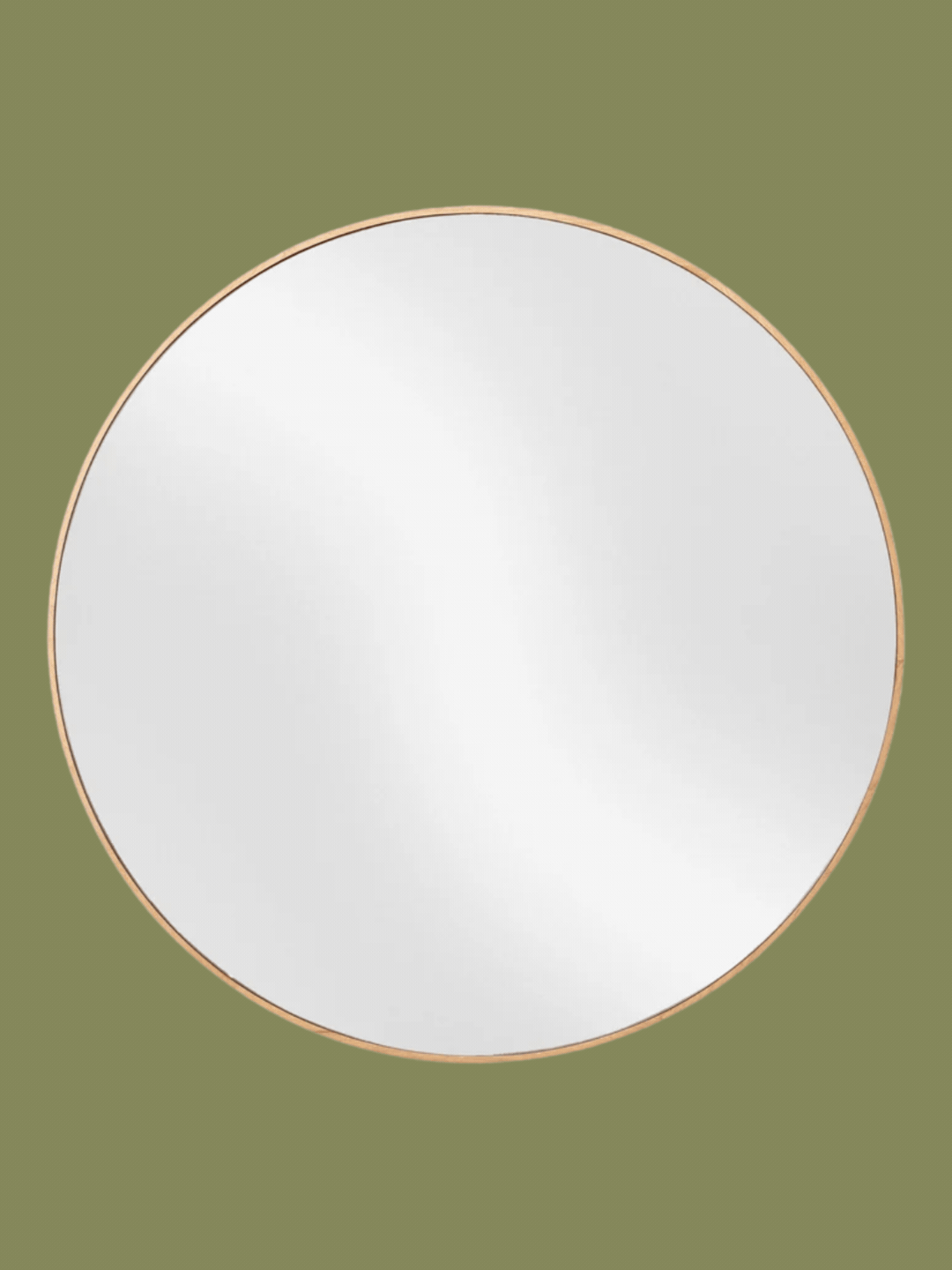 Westwing Collection, Round Wall Mirror Avery With Oak Wood Frame