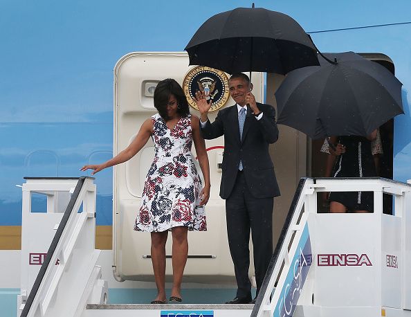 President Obama and Michelle Obama.