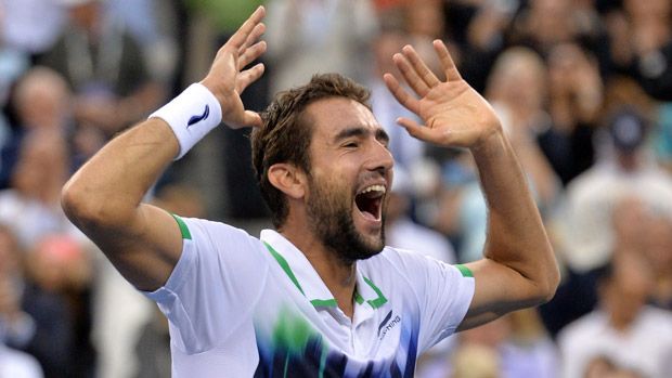 Marin Ceclic showing a moment of happiness after victory over Nei Nishikori in US Open 2014