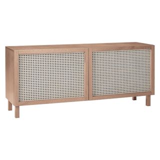 wooden cabinet with white net