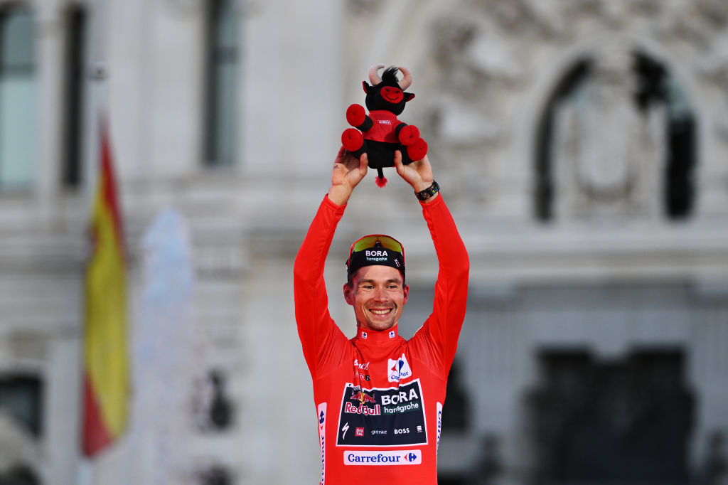 Primoz Roglic (Red Bull Bora - hansgrohe) wins the 2024 Vuelta a Espa&ntilde;a. (Photo by Tim de Waele/Getty Images)