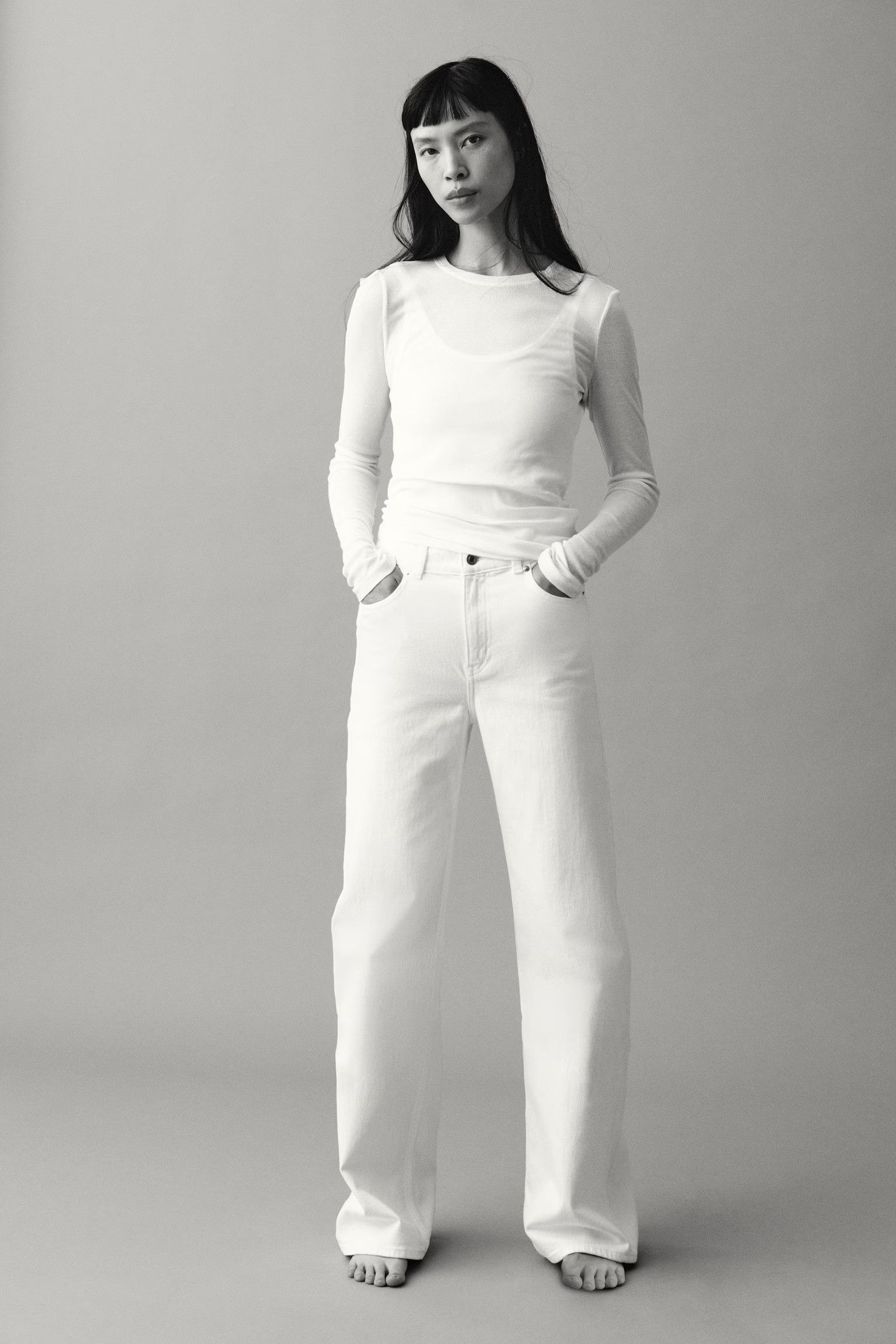H&amp;M, Wide High Jeans