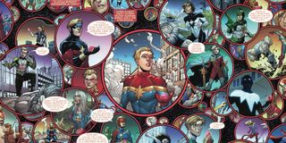 Captain Marvel and her countless alternate counterparts in the Marvel Multiverse