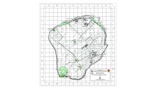 This map of Motya shows the sacred pool area in the southern part of the island.