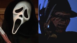 Ghostface in Scream 2022 and Freddy Krueger in Nightmare on Elm Street