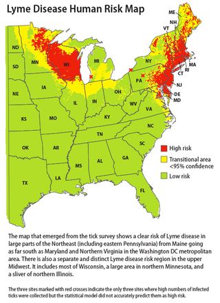 Lyme Disease High Risk Areas Revealed In New Map Live Science