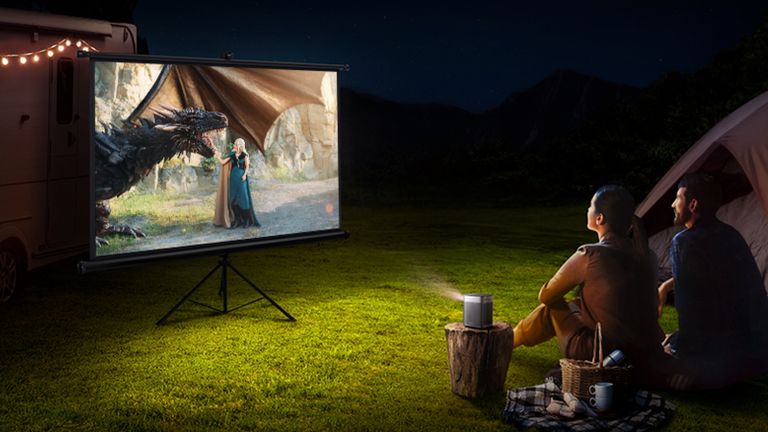 best outdoor projector: XGIMI Halo Portable Movie Projector