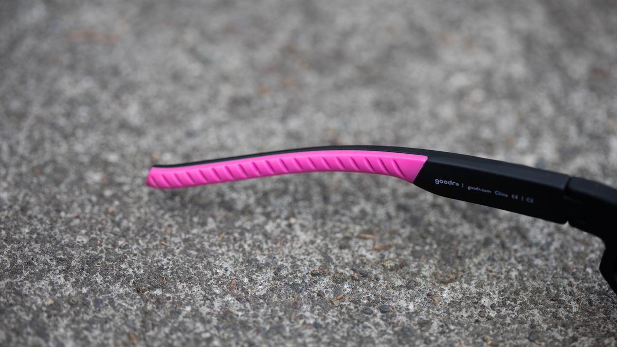Goodr Wrap G sunglasses grip on arm