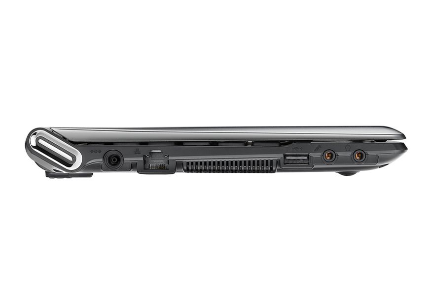 The ports on the left side of the Samsung N350 netbook