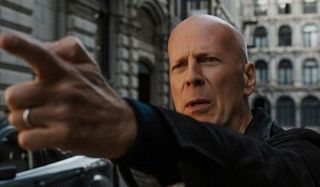 Death Wish Bruce Willis doing the classic finger gun from the original