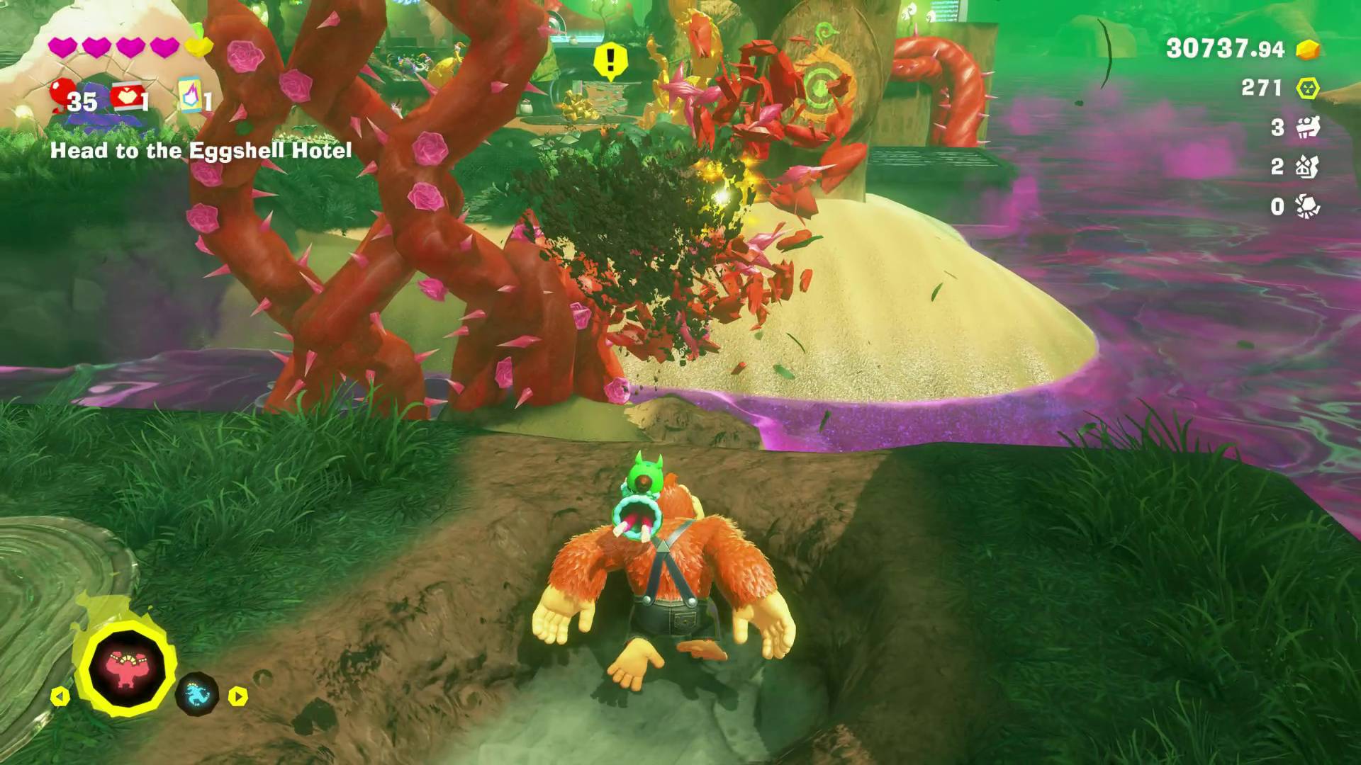 Donkey Kong Bananza forest layer