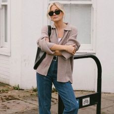 Lucy Williams wears a Reformation cardigan