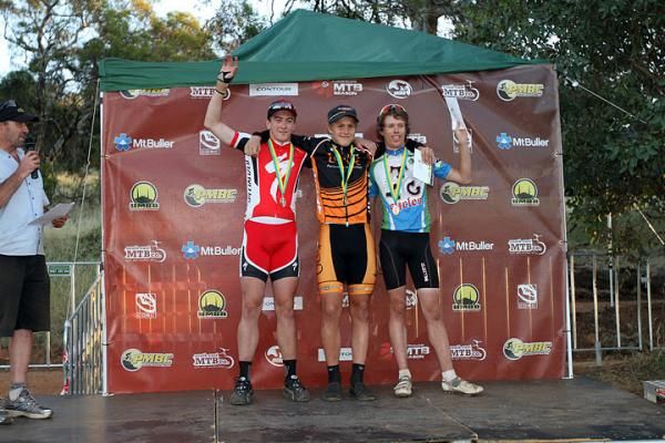 U19 men's All Mountain Podium: Ben Bradley, Billy Sewell, Ben Comfort