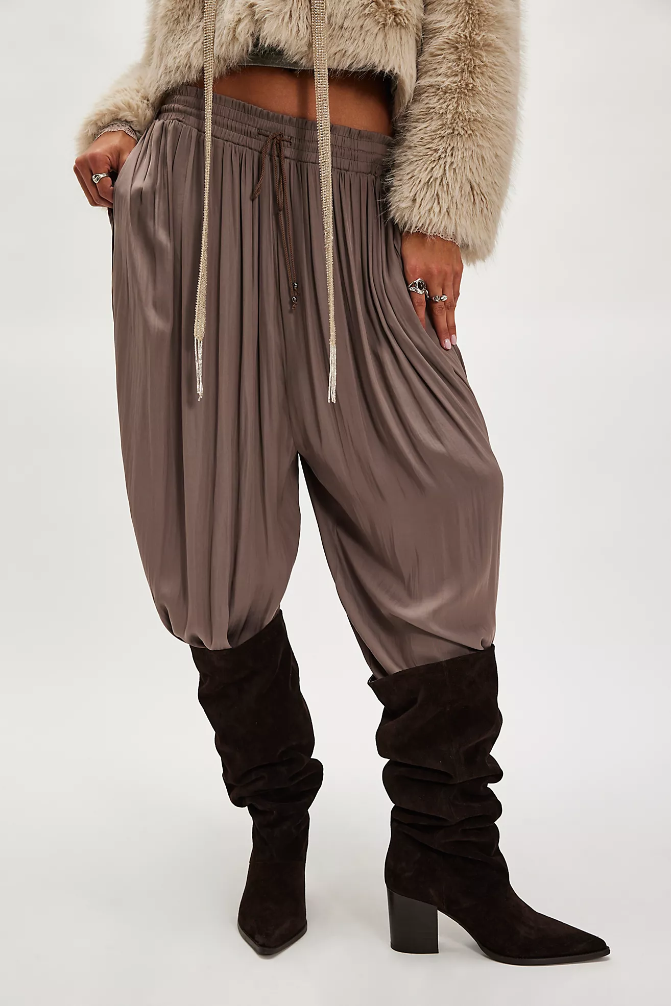 Silky Suede Slouch Boots