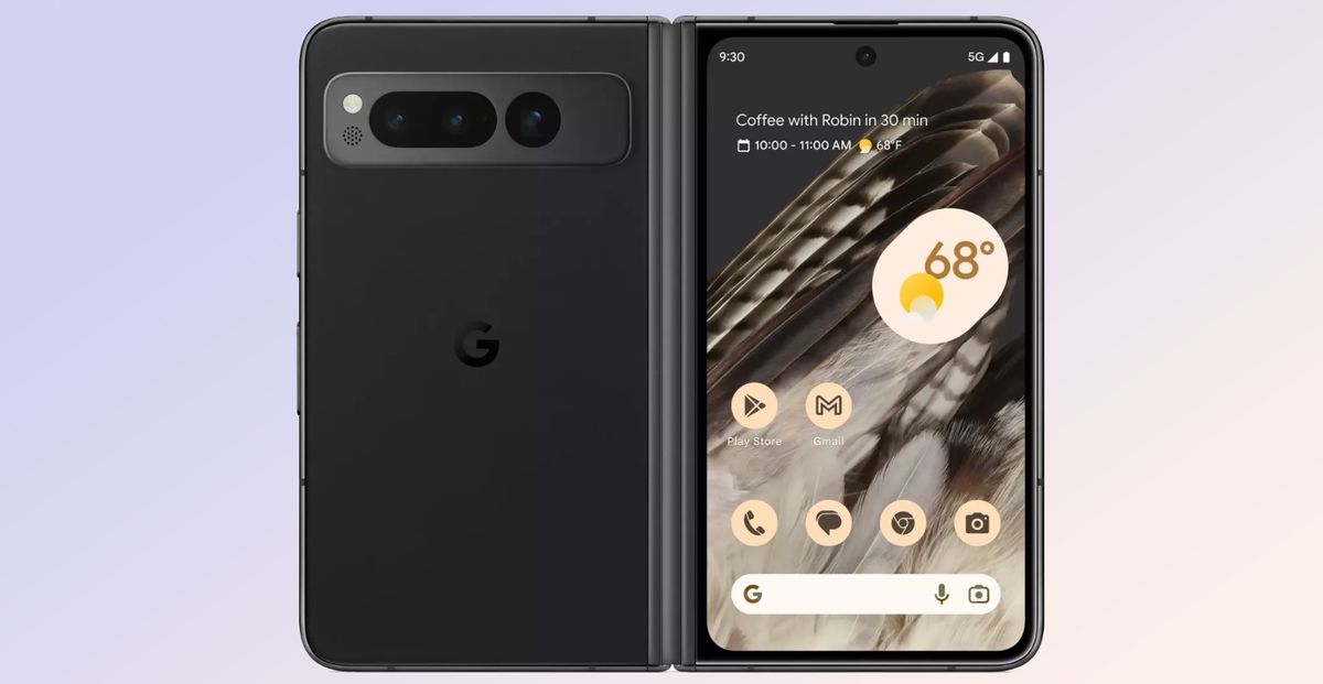 Google Pixel Fold front and back 