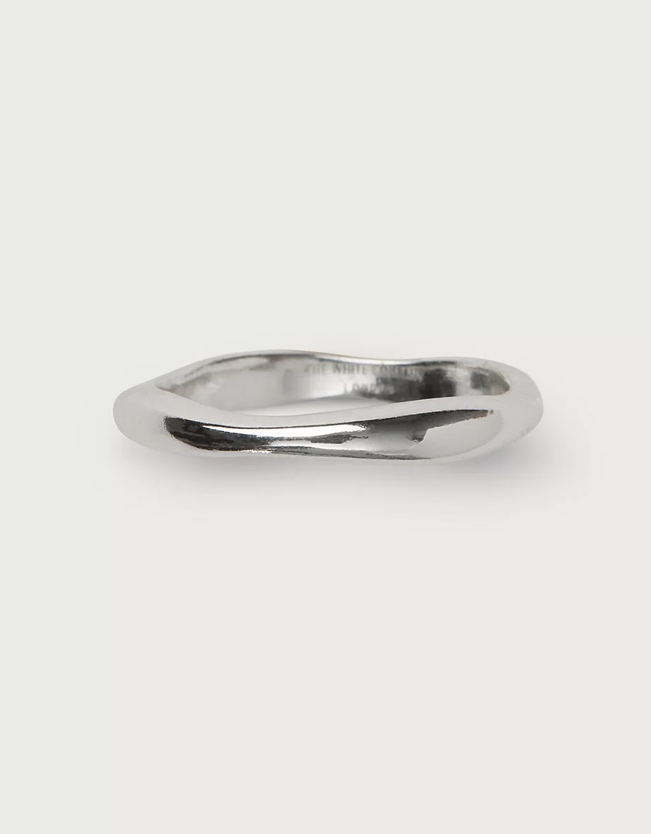 Silver Plated Hammered Ring