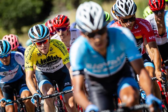 Ben Hermans (Israel Cycling Academy) stays tucked into the bunch on the climb on stage 3 of the 2019 Tour of Utah