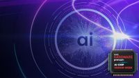 Render of the word AI on a background